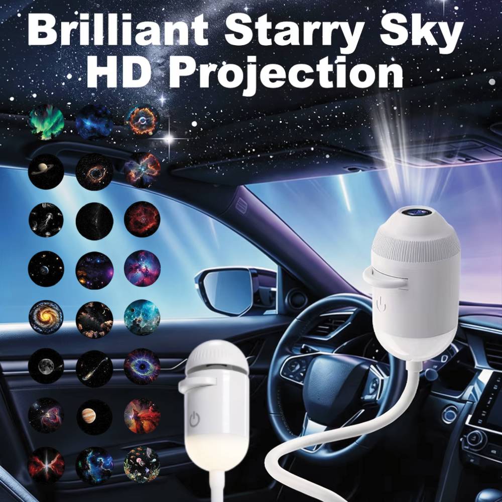 Planetarium Projector Home - ยูเอสบี มินิ กาแล็กซี่ สตาร์โปรเจคเตอร์ พร้อมฟิล์มฉายภาพหลายแบบ แสงบรรยากาศอวกาศเต็มดาว