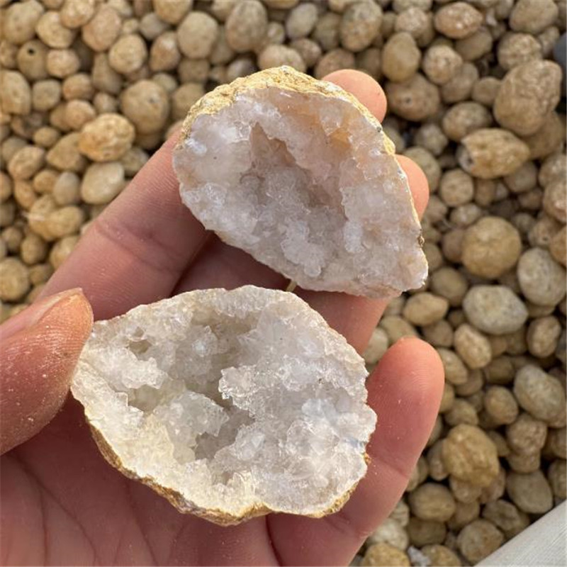 Geode Crystal Break - หินอาเกตธรรมชาติแบบยังไม่เปิดฝา 1000 กรัม คริสตัลจีโอด แร่ธาตุบำบัด พลังงานควอตซ์