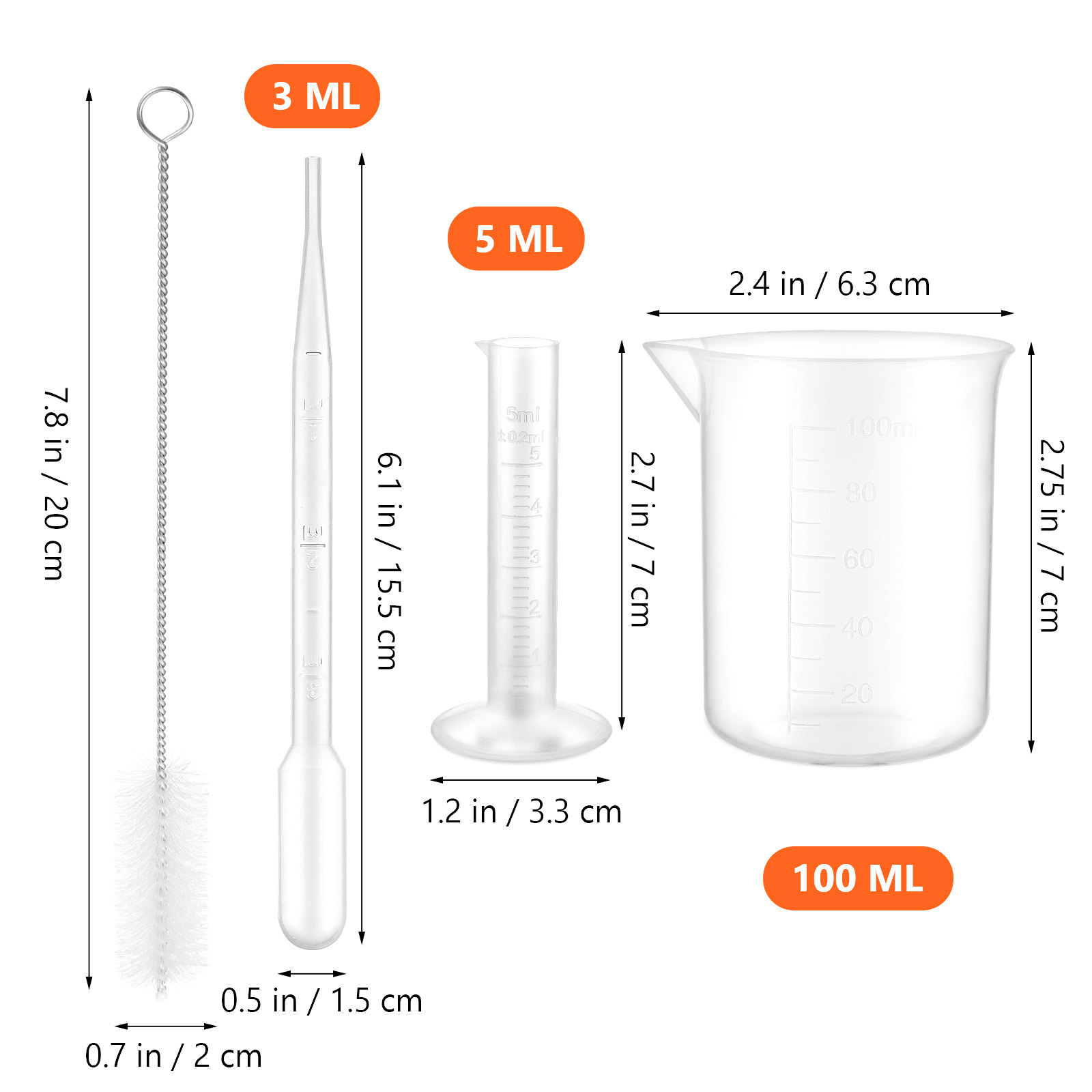 1 ชุด ชุดกระบอกตวงพลาสติก บีกเ - Science Experiment บทวิจารณ์และราคา