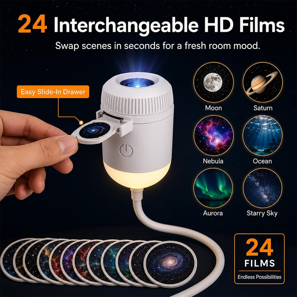โปรเจคเตอร์ท้องฟ้าดาวหมุนได้ 2 - Planetarium Projector Home บทวิจารณ์และราคา