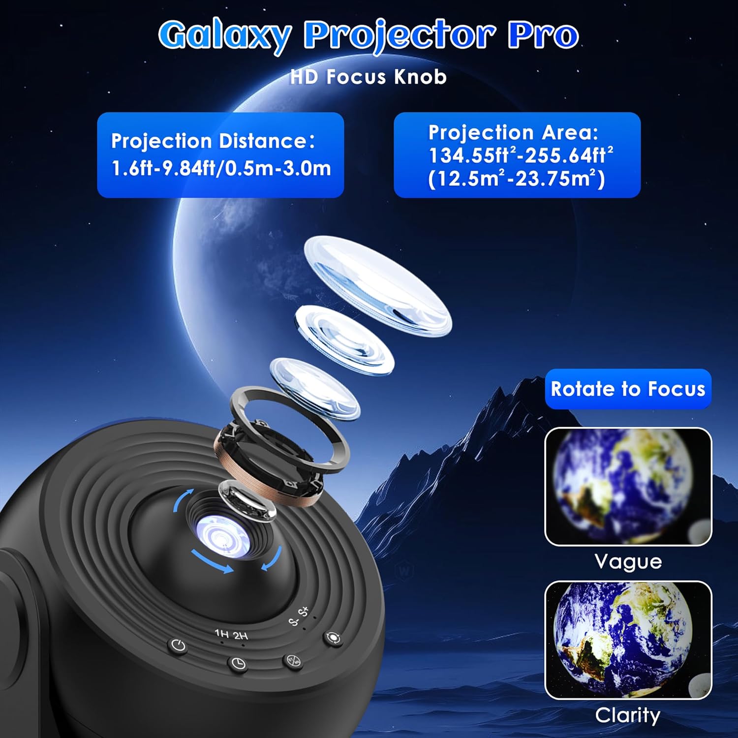 โปรเจคเตอร์ดวงดาว Galaxy Pro ไ - Planetarium Projector Home บทวิจารณ์และราคา